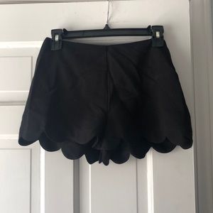 Black Shorts with Petals on the bottom